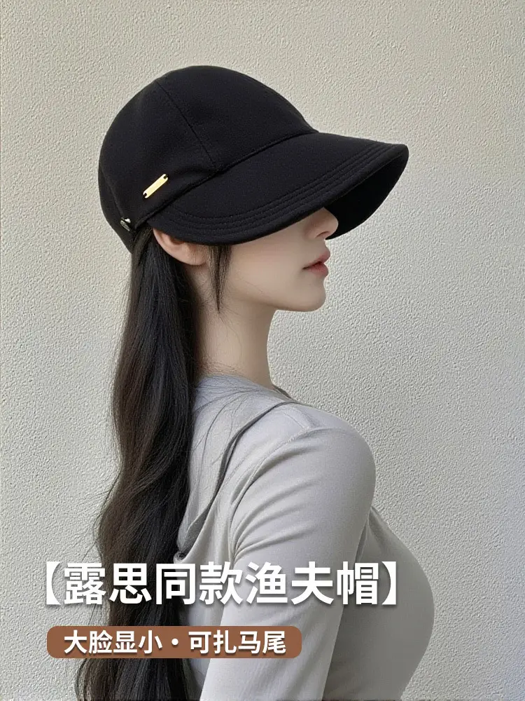 Women Black Peaked Cap with Ponytail 2025 Trend — feature 2