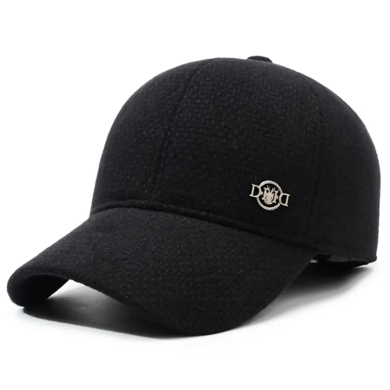 Winter Velvet Baseball Cap with Ear Protection Grey - Image 2