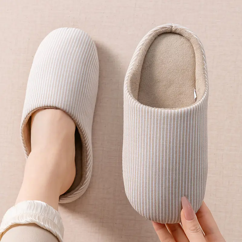Cixi Cotton Slippers Silent Soft Bottom Men's and Women's Autumn and Winter Home Indoor Warm Non-Slip Plush Home Cotton Slippers - Image 5