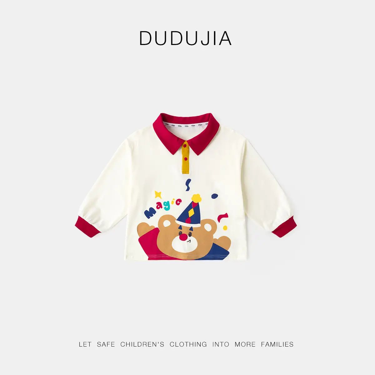 Dudu Boys T-Shirt Spring Autumn Kids Polo Shirt - Image 2