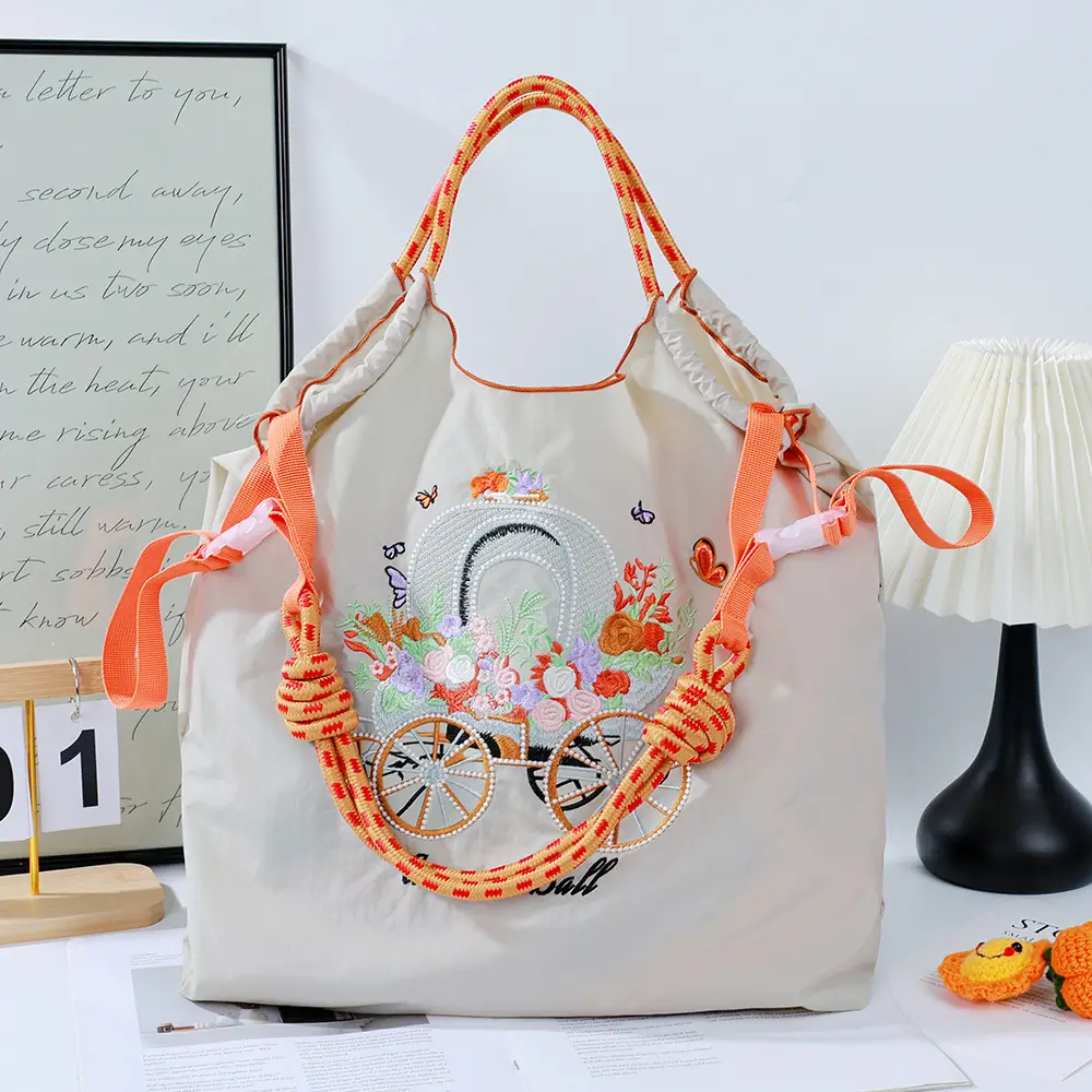 Women Embroidered Crossbody Bag Waterproof Large Capacity