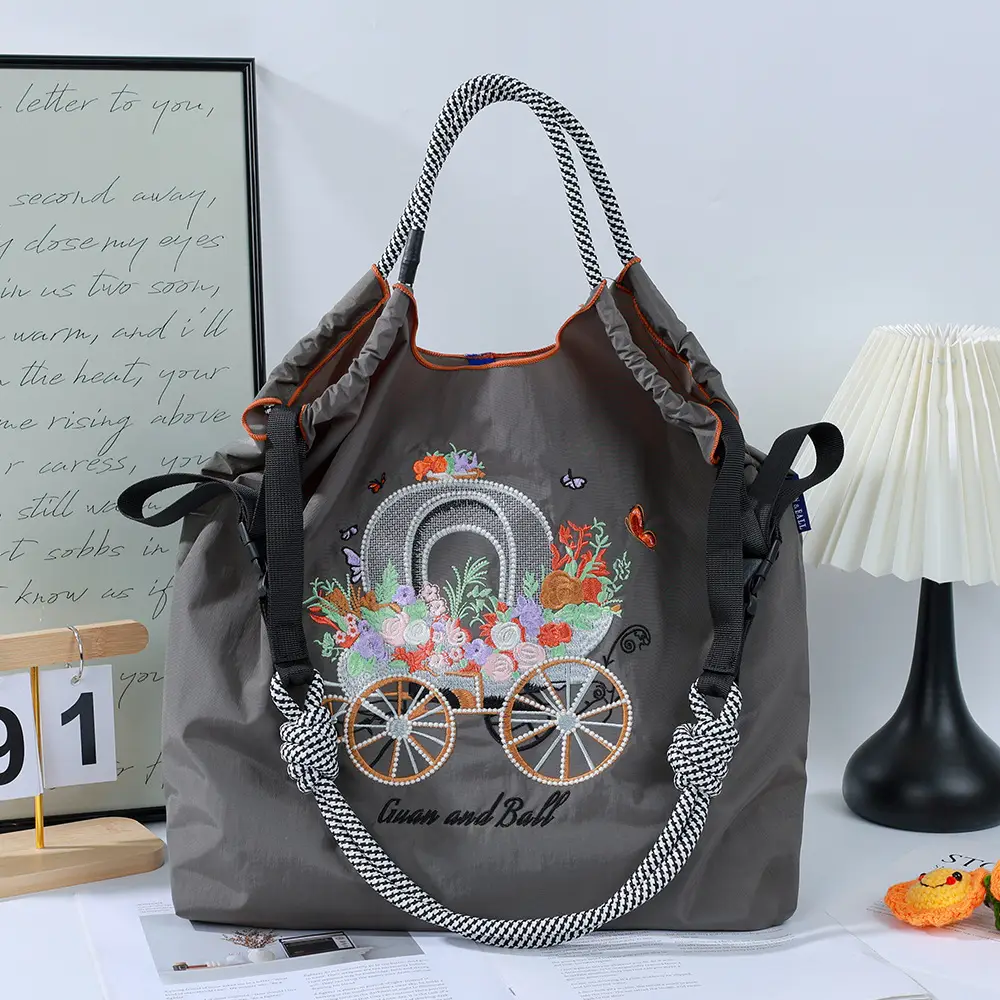 Women Embroidered Crossbody Bag Waterproof Large Capacity
