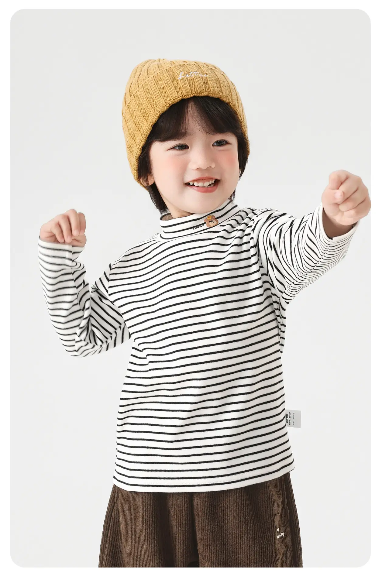 Right European Boys Fleece Long Sleeve Winter Top — feature 15