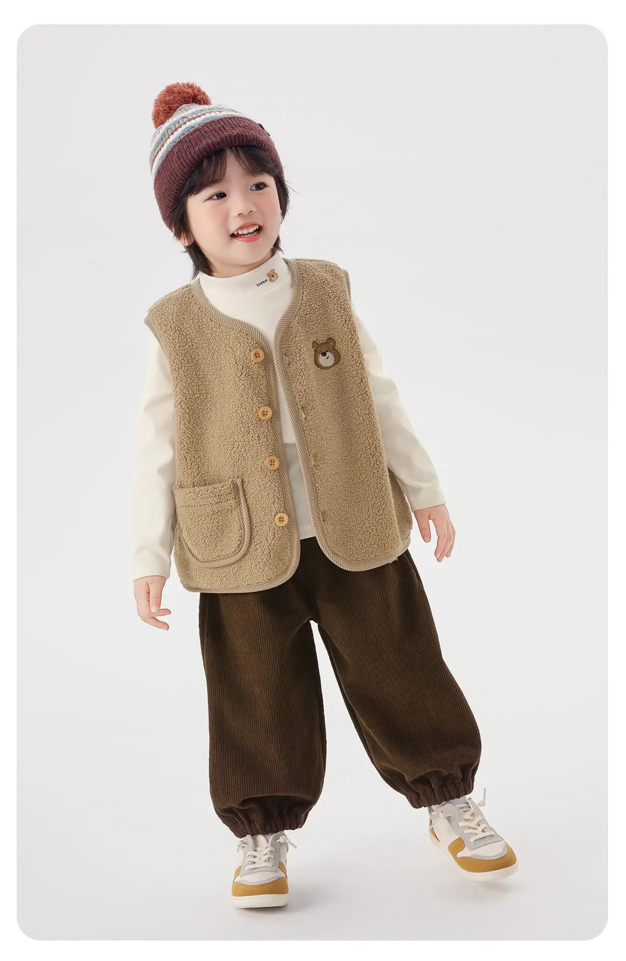 Right European Boys Fleece Long Sleeve Winter Top — feature 22