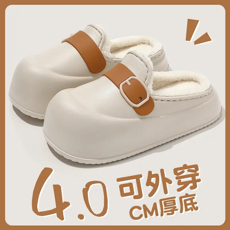 Birkenstock Cotton Shoes for Women, Suitable for Outdoor Wear, Home Use, Autumn and Winter, Maternity Shoes, 2025 New Model, Eva Warm Cotton Slippers