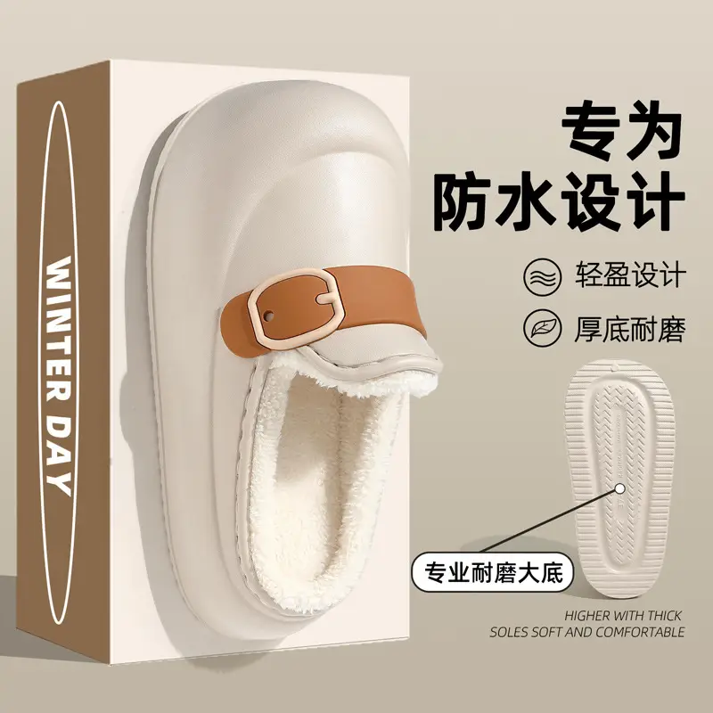 Birkenstock Cotton Shoes for Women, Suitable for Outdoor Wear, Home Use, Autumn and Winter, Maternity Shoes, 2025 New Model, Eva Warm Cotton Slippers