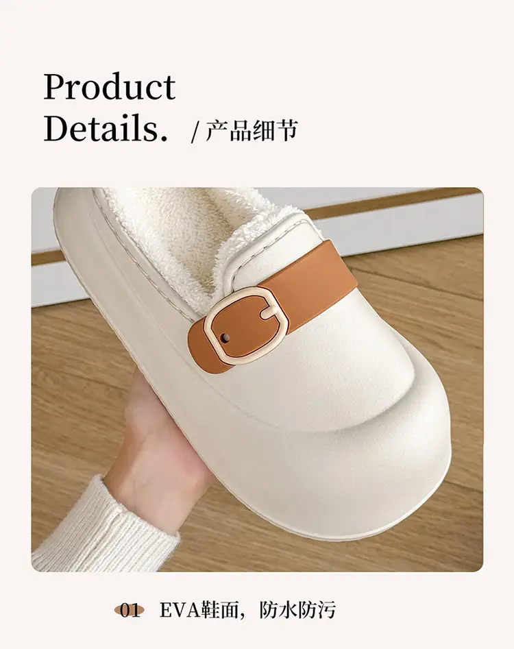 Birkenstock Cotton Shoes for Women, Suitable for Outdoor Wear, Home Use, Autumn and Winter, Maternity Shoes, 2025 New Model, Eva Warm Cotton Slippers — feature 5