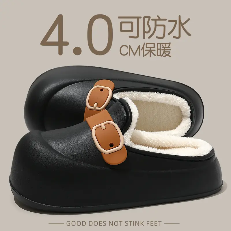 Birkenstock Cotton Shoes for Women, Suitable for Outdoor Wear, Home Use, Autumn and Winter, Maternity Shoes, 2025 New Model, Eva Warm Cotton Slippers