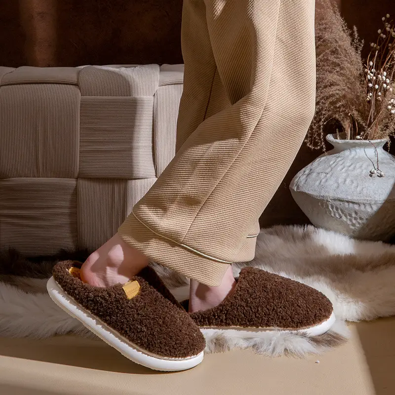Silent Cotton Slippers for Men, Indoor Home Use, Winter 2026 New Model, Warm, Soft-Soled, Non-Slip, Odor-Resistant Cotton Slippers for Women, Autumn and Winter - Image 8