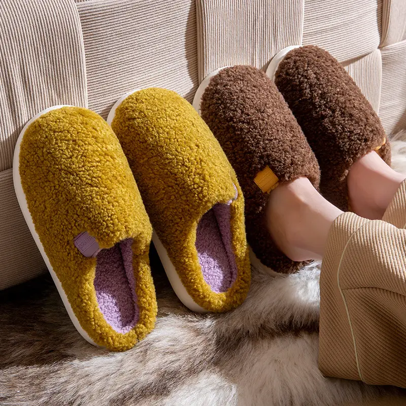 Silent Cotton Slippers for Men, Indoor Home Use, Winter 2026 New Model, Warm, Soft-Soled, Non-Slip, Odor-Resistant Cotton Slippers for Women, Autumn and Winter - Image 9