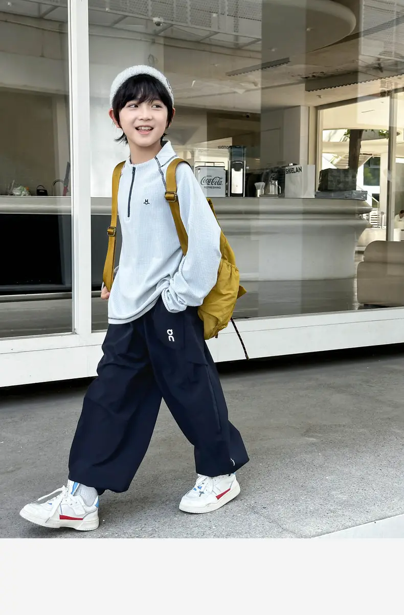 Panda Yuan Yuan 2025 Boys Grey Zip T-Shirt — feature 29