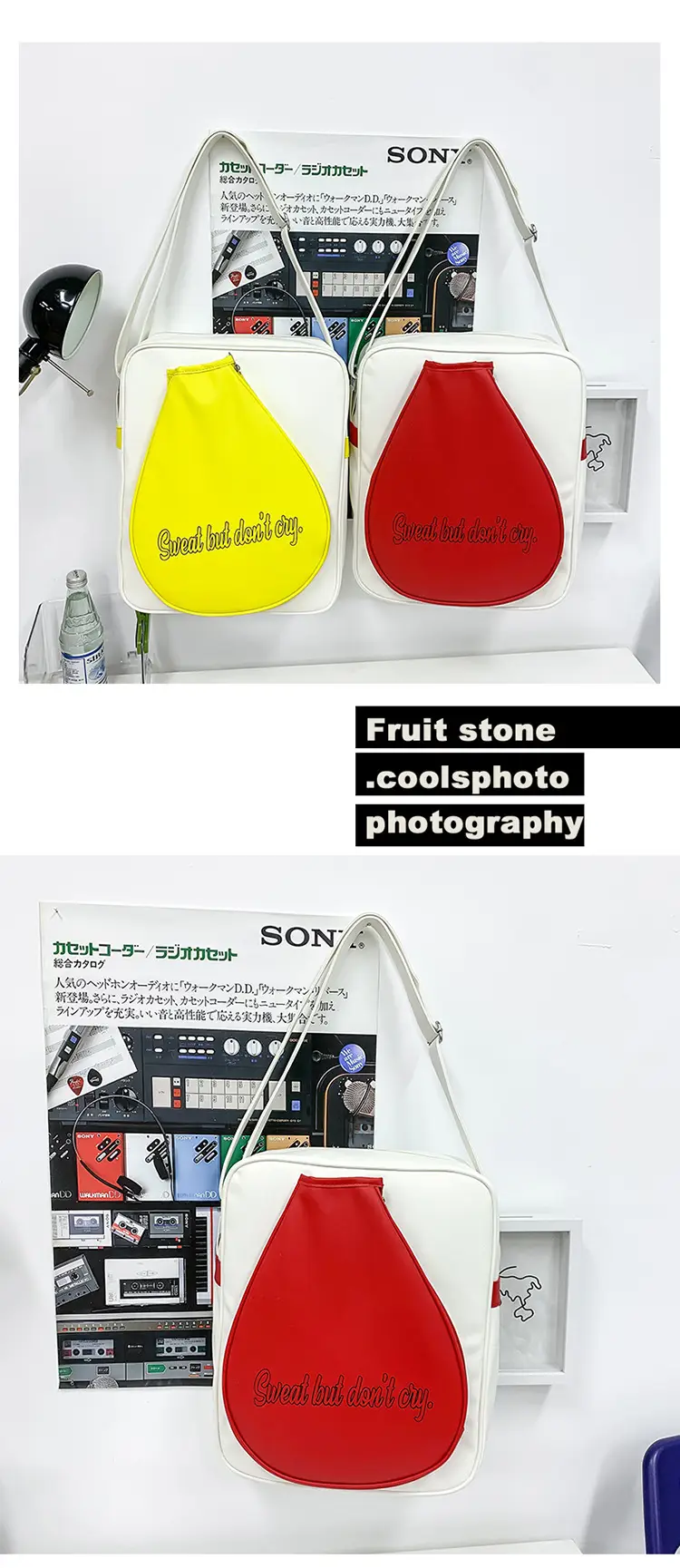 Red Teardrop Badminton Bag for Men Women — feature 38