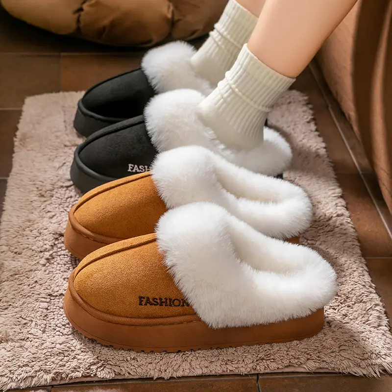 Cotton Slippers for Women Winter 2025 New Home Warm Plush Slippers Indoor Winter Thick Sole Fashionable Outer Wear - Image 16