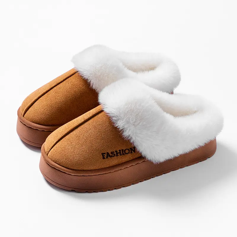 Cotton Slippers for Women Winter 2025 New Home Warm Plush Slippers Indoor Winter Thick Sole Fashionable Outer Wear - Image 2