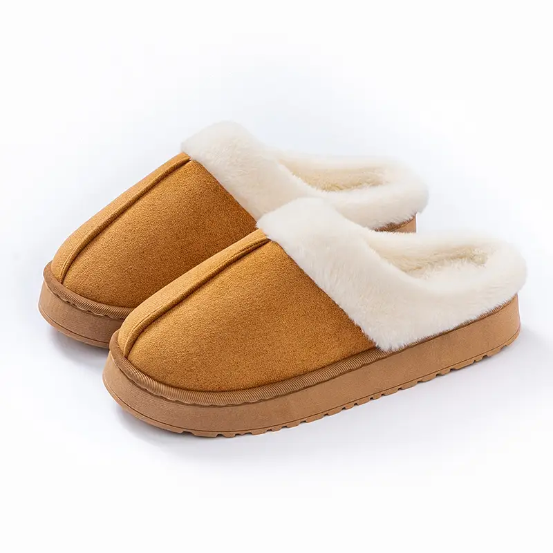 Cotton Slippers for Women Winter 2025 New Home Warm Plush Slippers Indoor Winter Thick Sole Fashionable Outer Wear - Image 4