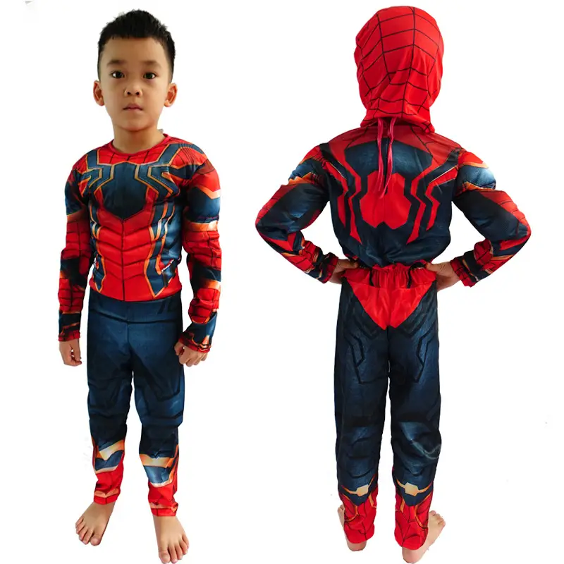 Halloween Avengers Iron Man Captain America Superman Spider-Man Hulk Children's Muscle Costumes — feature 12