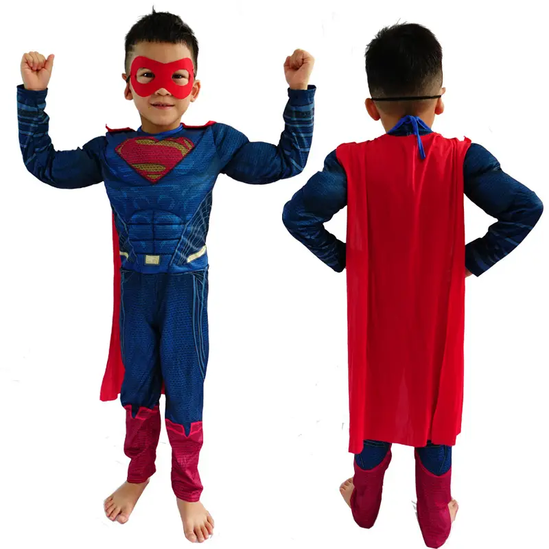 Halloween Avengers Iron Man Captain America Superman Spider-Man Hulk Children's Muscle Costumes — feature 4