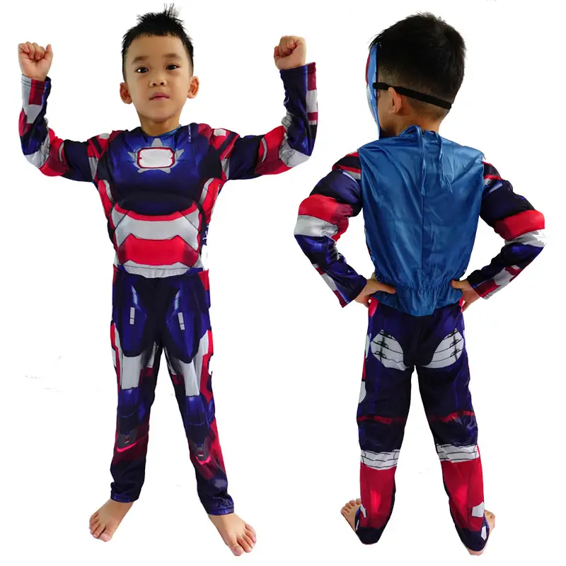 Halloween Avengers Iron Man Captain America Superman Spider-Man Hulk Children's Muscle Costumes — feature 9