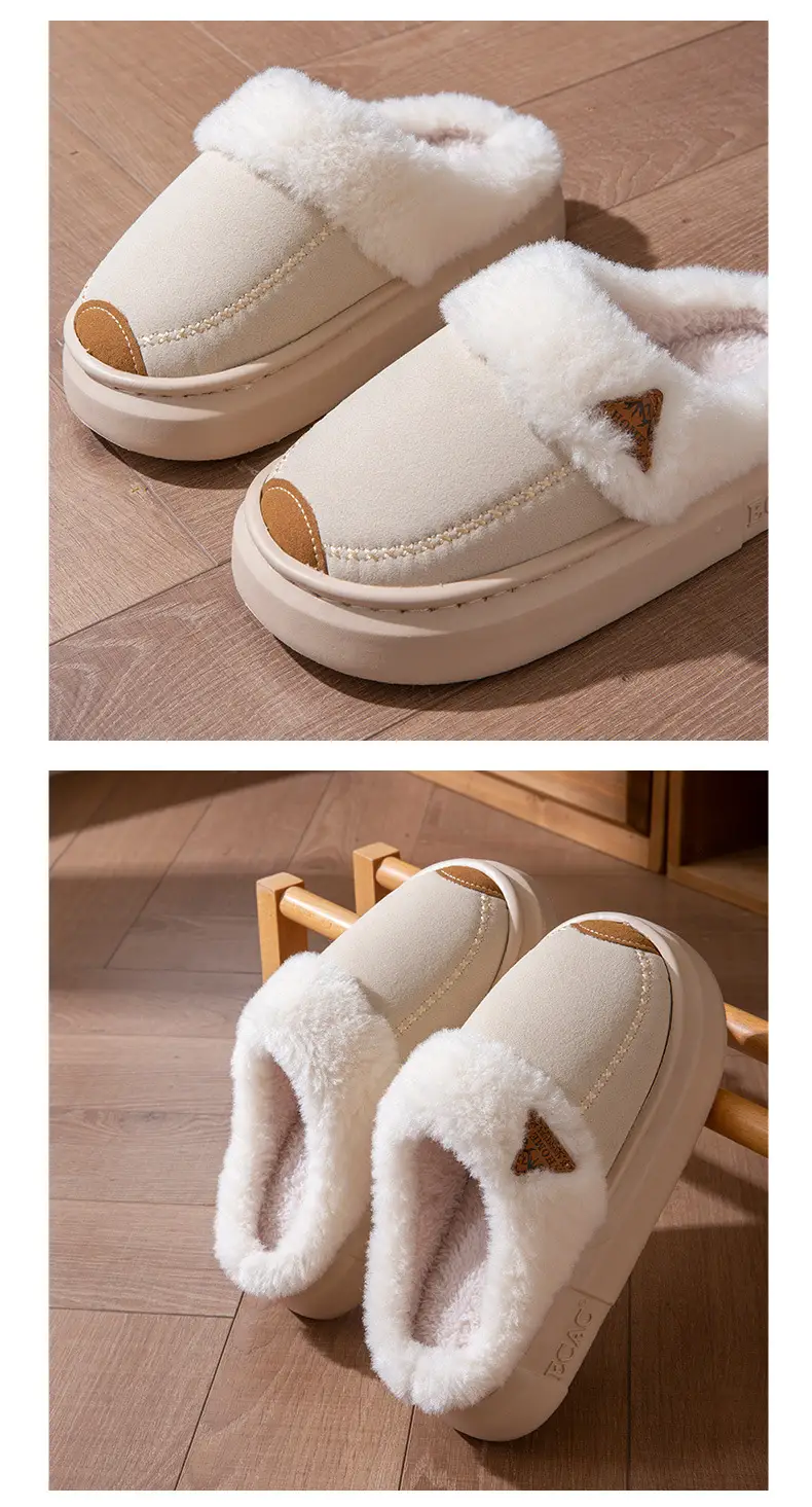 Women's Cotton Slippers Autumn and Winter 2025 New Style Outdoor Indoor Home Thick-Soled Non-Slip Plush Warm Maternity Cotton Slippers for Women — feature 9