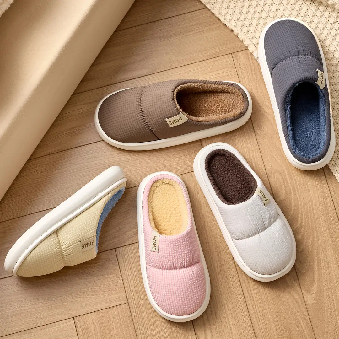 Cotton Slippers for Women, Winter 2026 New Model, Indoor Home Warm Plush Slippers for Men, Household Use for Men in Autumn and Winter - Image 5