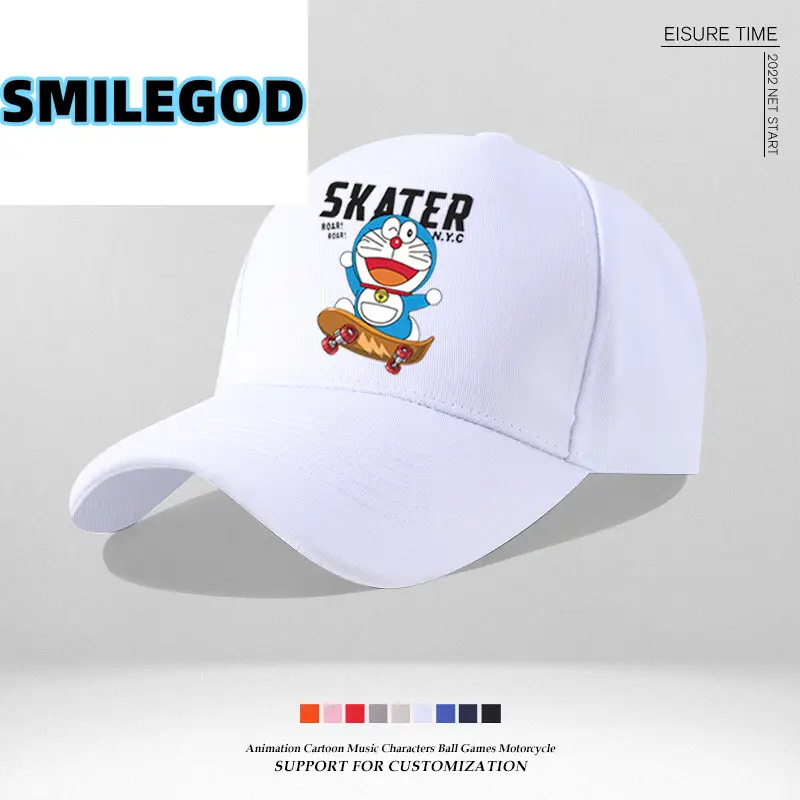 Doraemon Cap Blue Japanese Trendy Baseball Sun Hat - Image 3