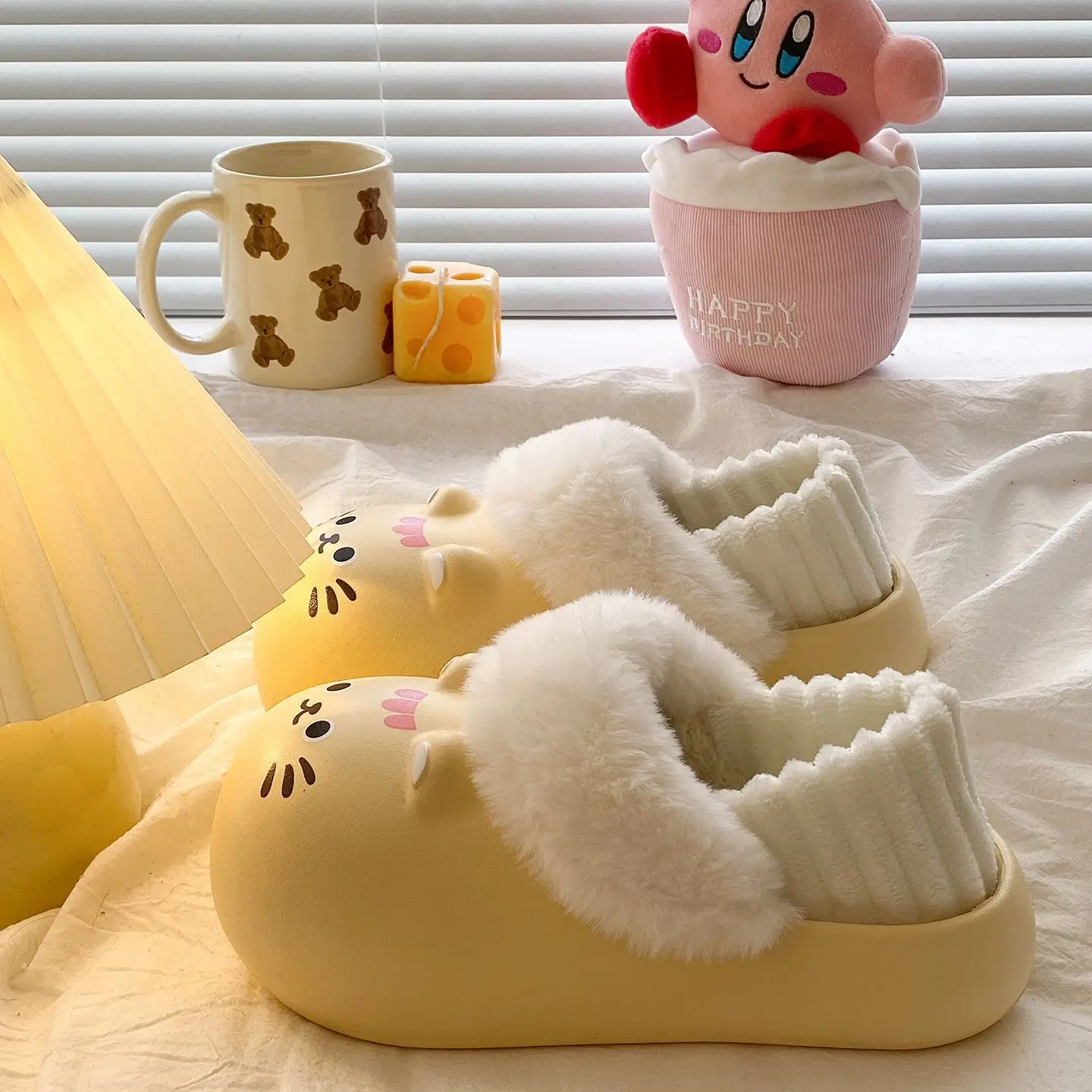 Baby Cat Printed Warm Slippers for Women Winter - Image 12