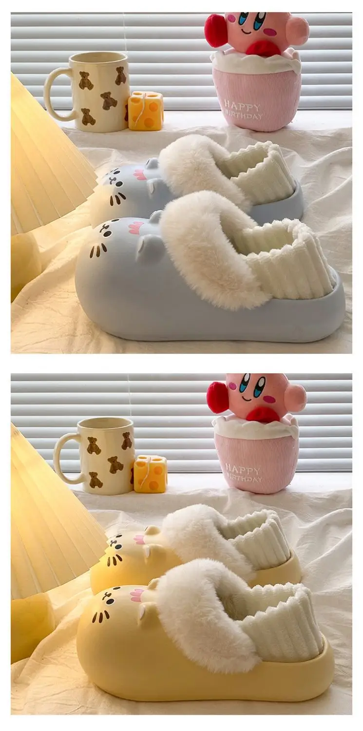 Baby Cat Printed Warm Slippers for Women Winter — feature 18