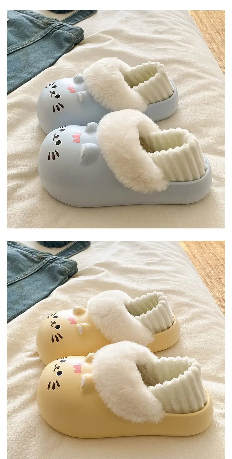 Baby Cat Printed Warm Slippers for Women Winter — feature 20
