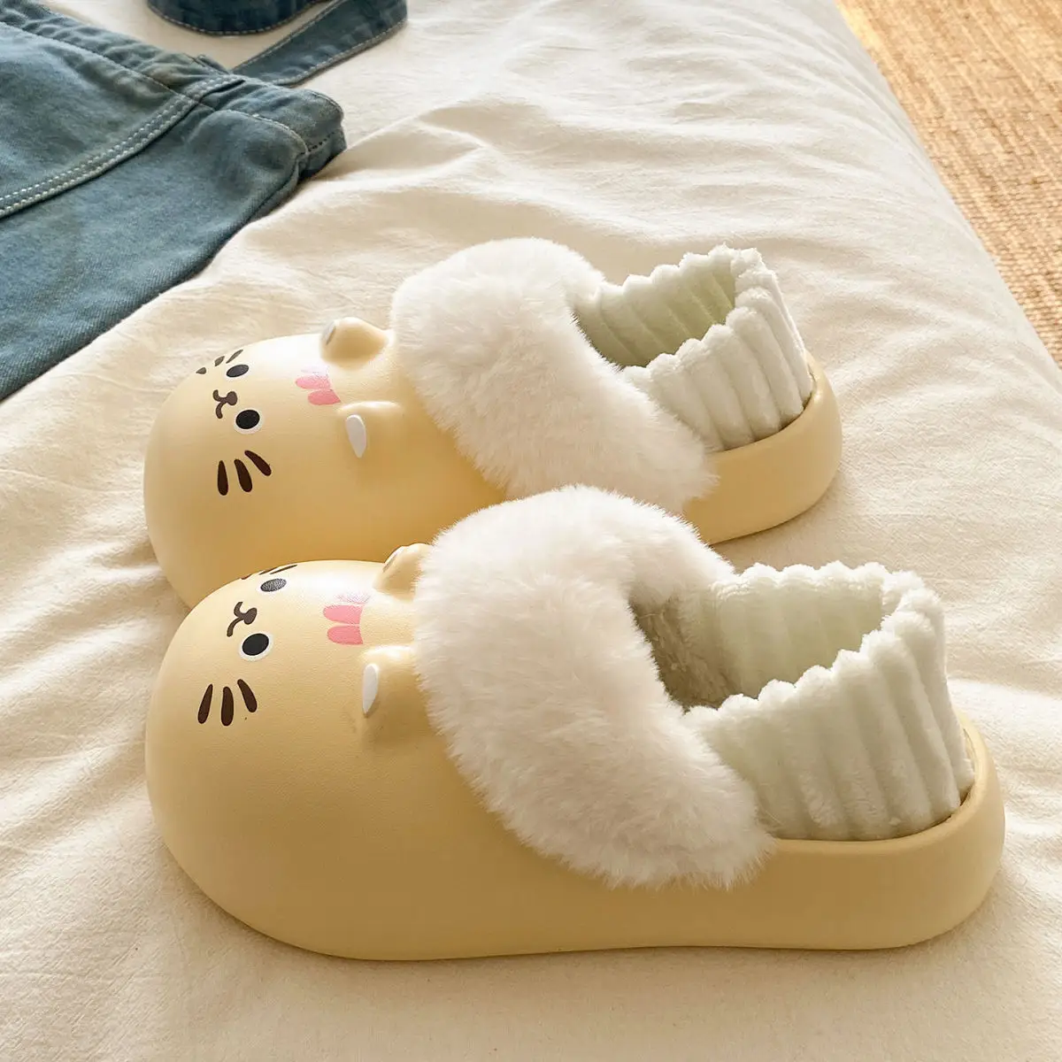 Baby Cat Printed Warm Slippers for Women Winter — feature 22