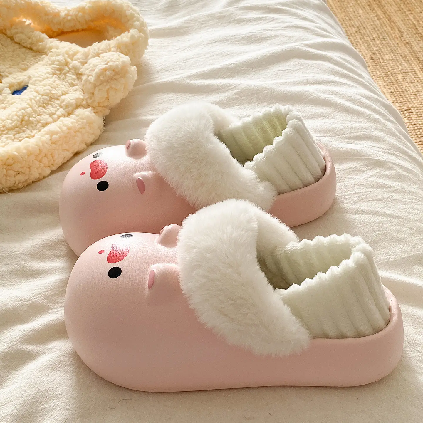 Baby Cat Printed Warm Slippers for Women Winter - Image 4