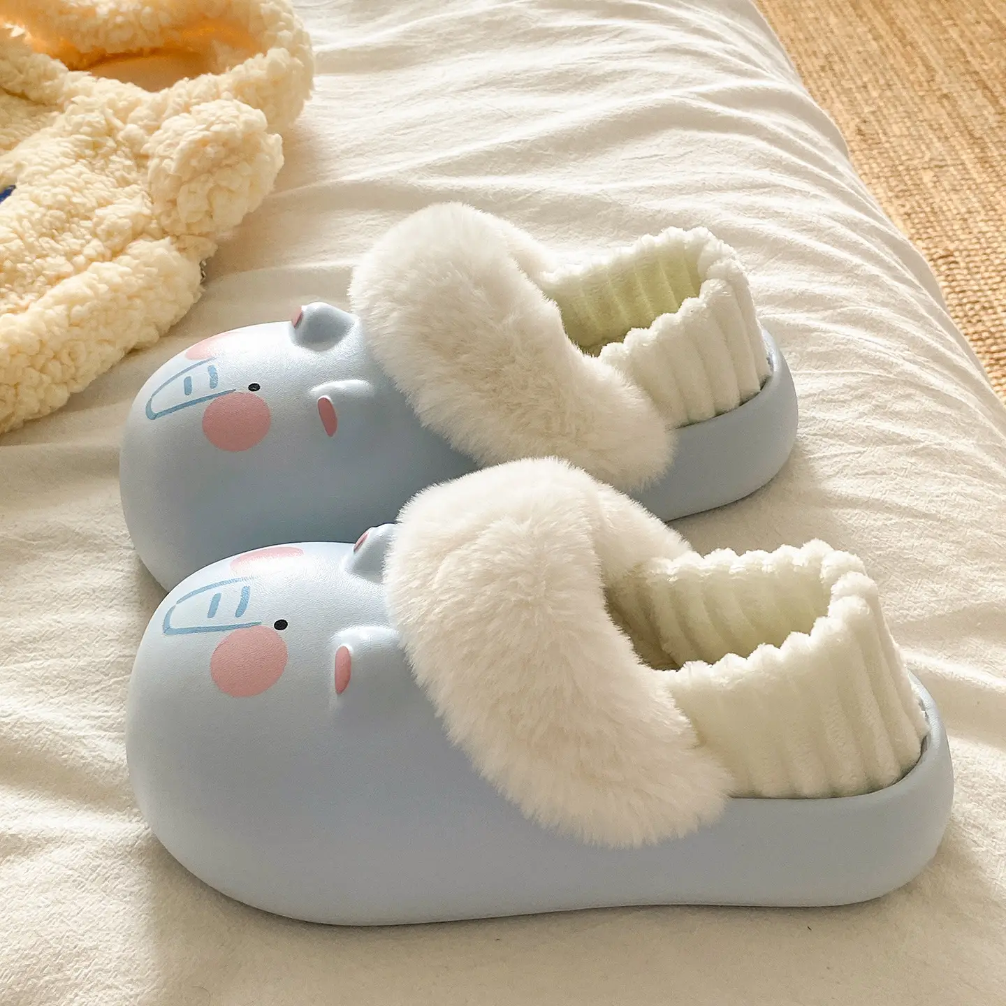 Baby Cat Printed Warm Slippers for Women Winter - Image 5