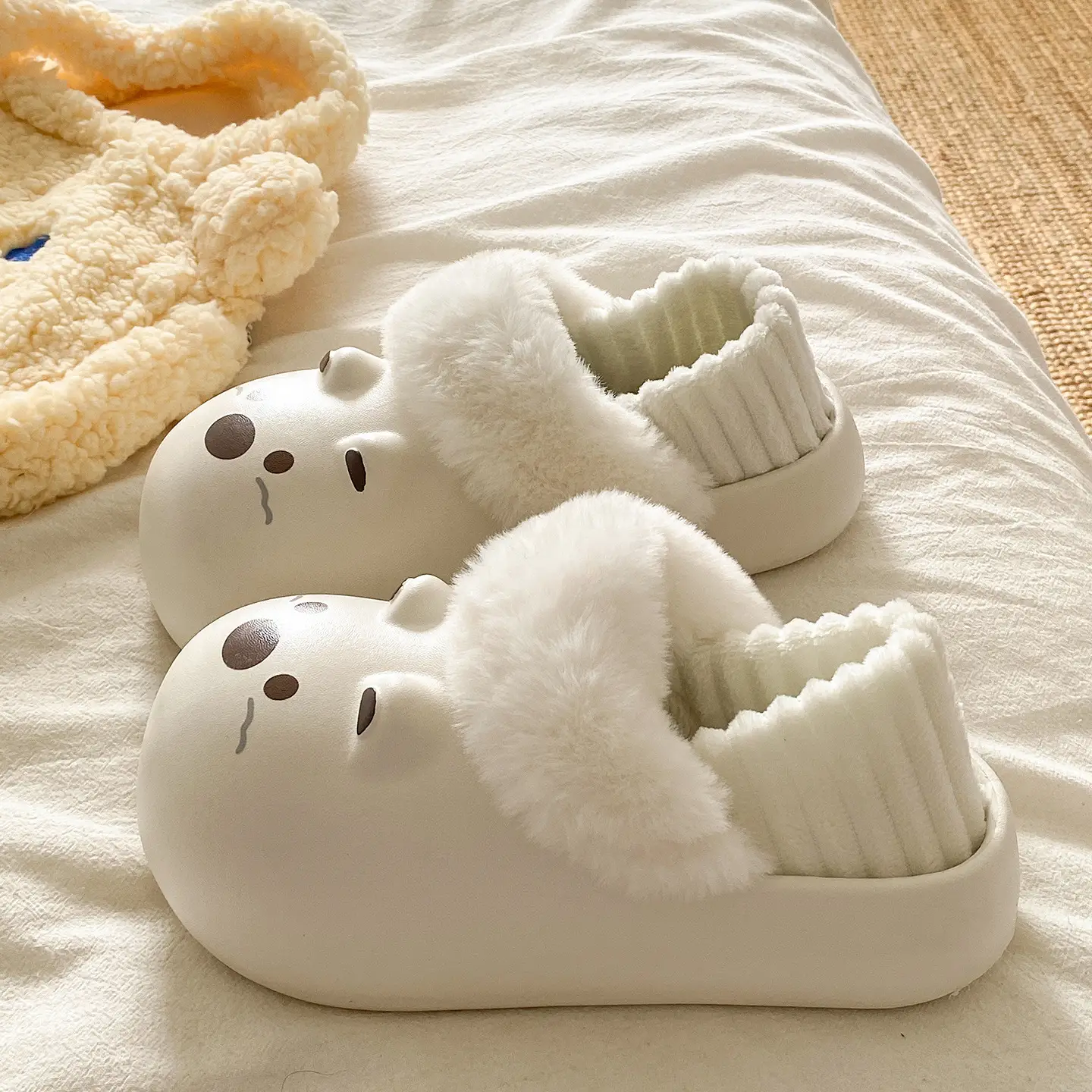Baby Cat Printed Warm Slippers for Women Winter - Image 6