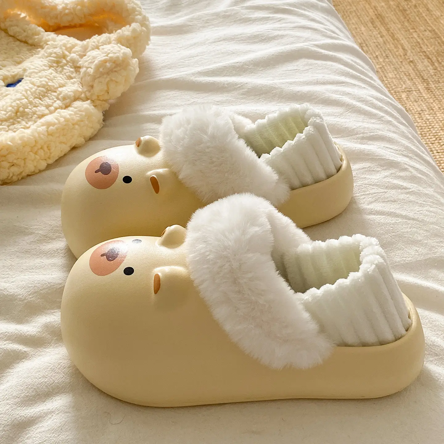 Baby Cat Printed Warm Slippers for Women Winter - Image 7