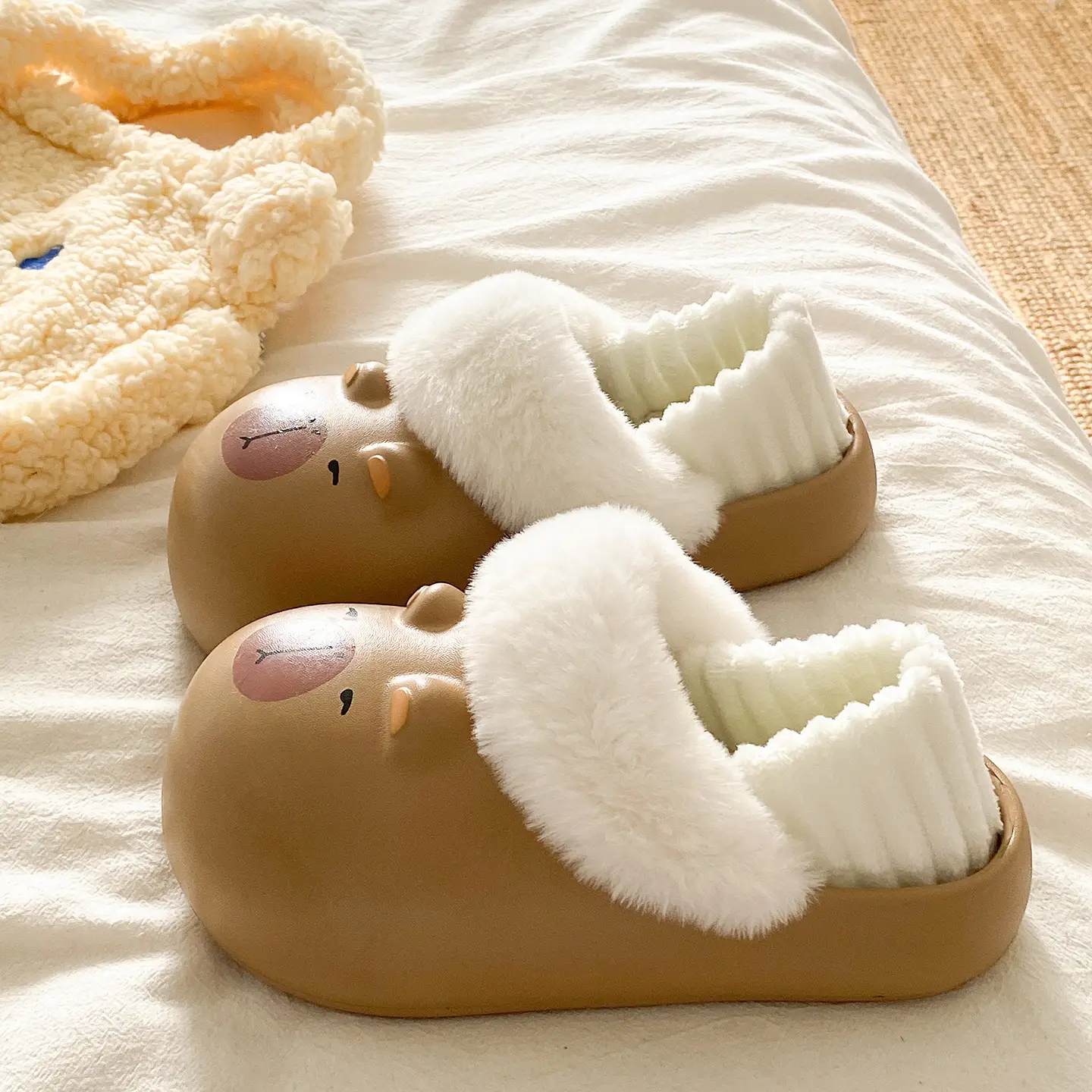 Baby Cat Printed Warm Slippers for Women Winter - Image 8