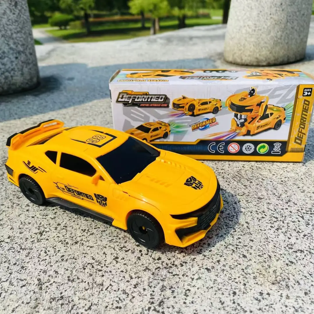Douyin Electric Transforming Police Car Robot Toy Light Music Universal Driving Boy Transforming Toy Car Wholesale — feature 17