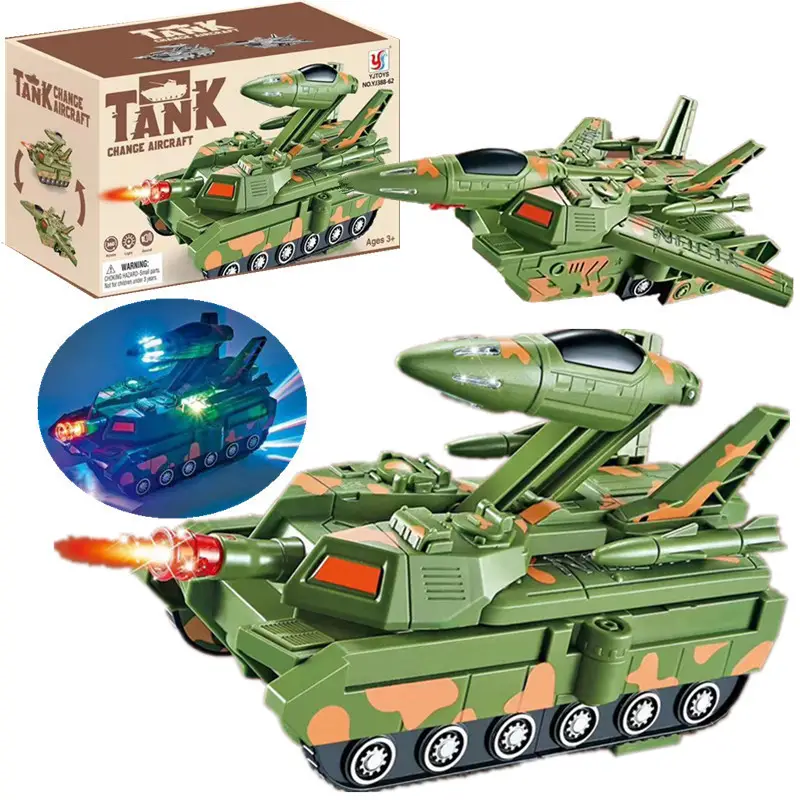 Douyin Electric Transforming Police Car Robot Toy Light Music Universal Driving Boy Transforming Toy Car Wholesale