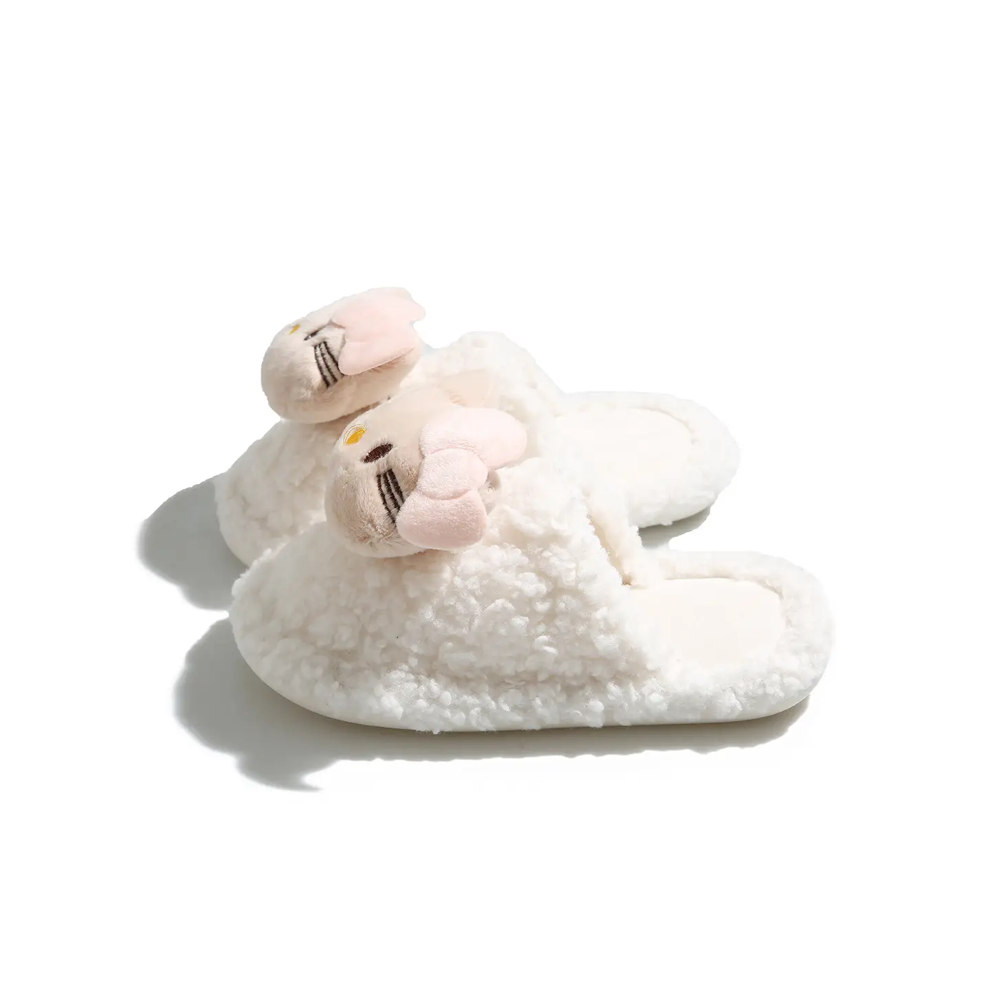 Cute Kitten Plush Cotton Winter Slippers for Women - Image 8