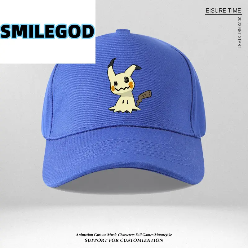 Pikachu Embroidered Blue Baseball Cap - Image 27