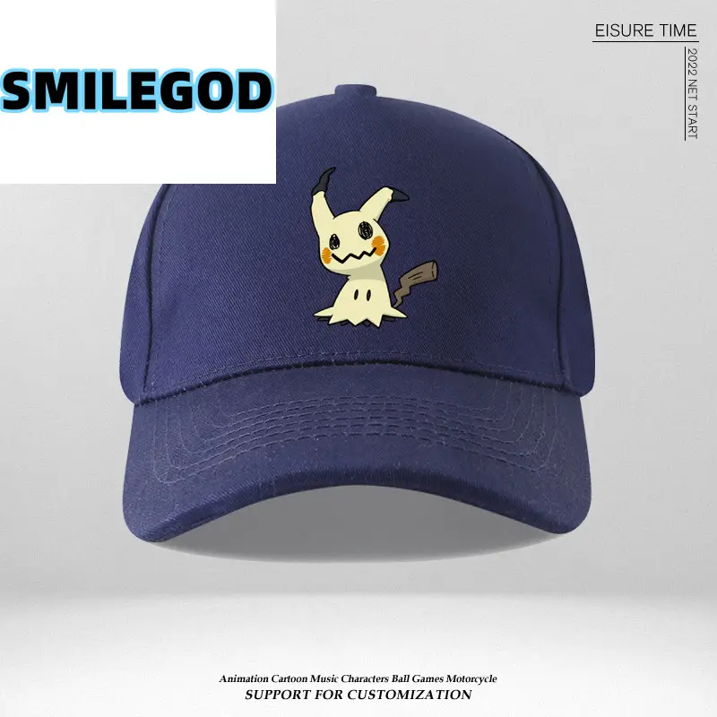 Pikachu Embroidered Blue Baseball Cap - Image 7