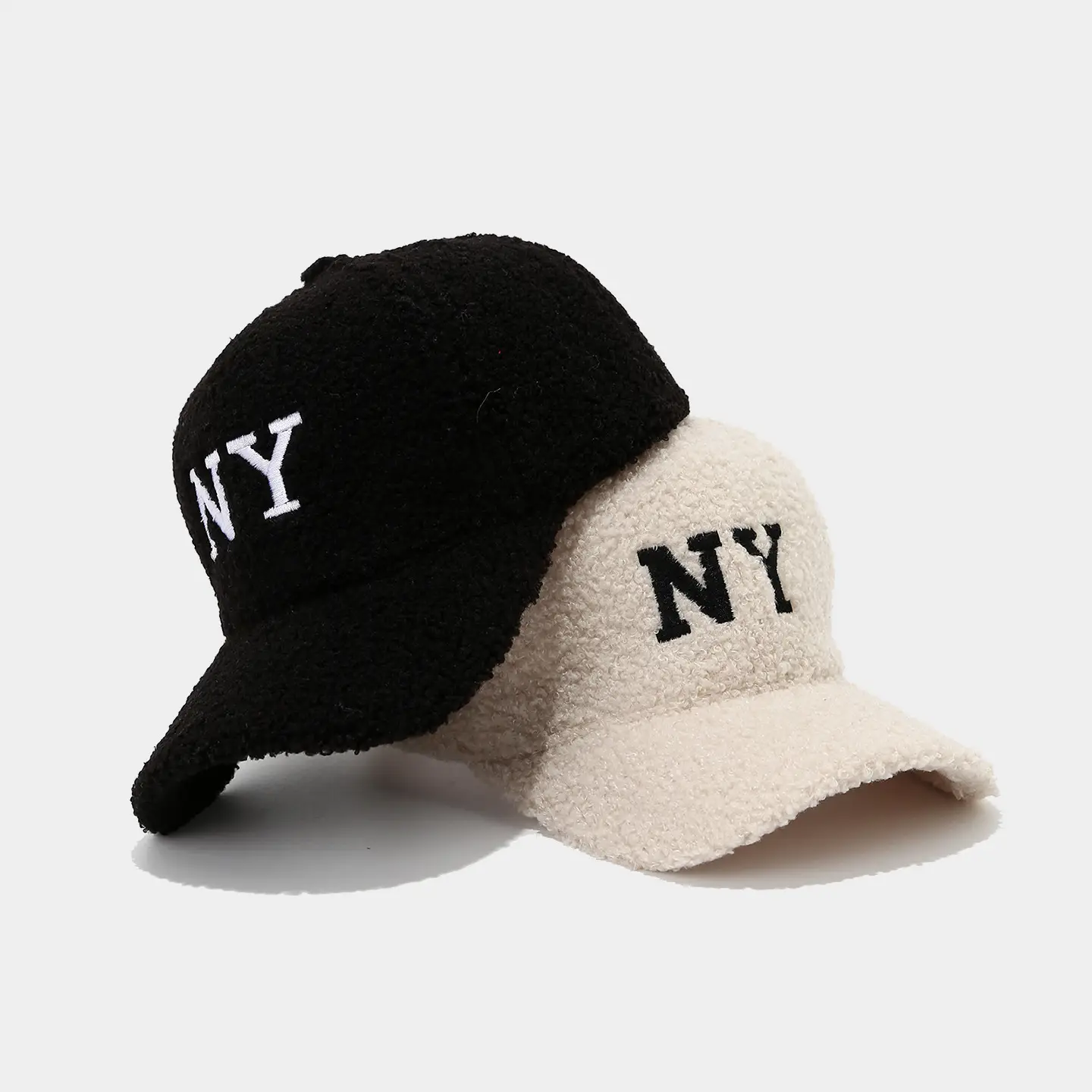 NY Letter Duckbill Cap for Women Winter Warm Baseball Cap for Men - Image 7