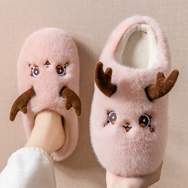 Men's Cartoon Plush Slippers Winter Indoor - Image 3