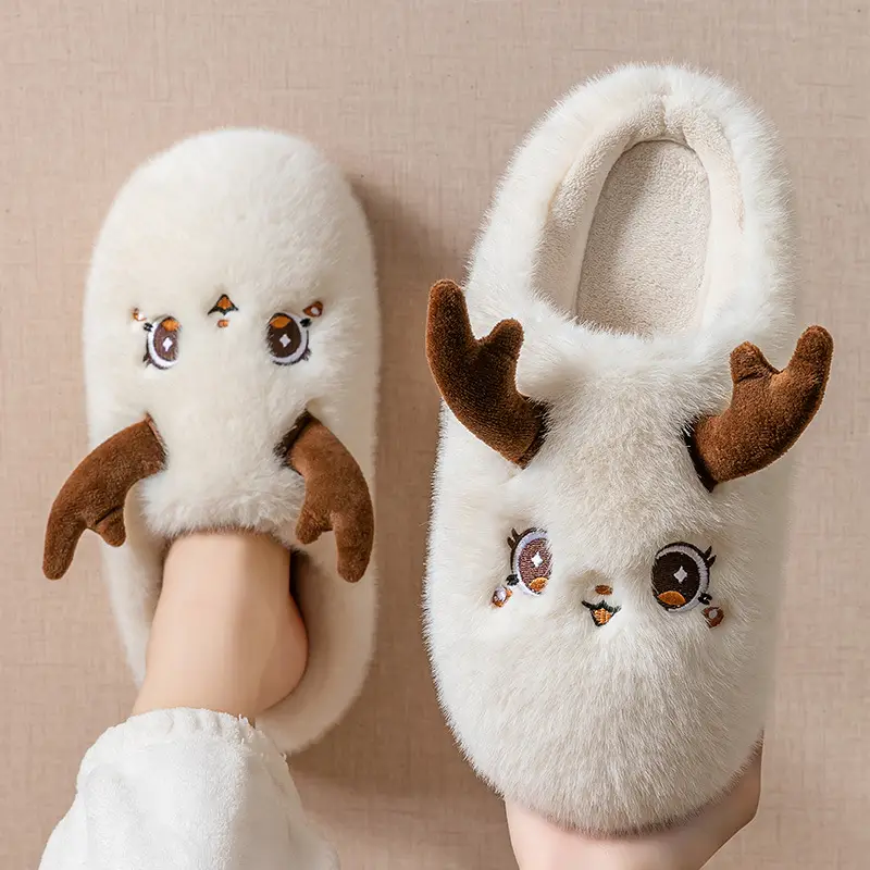 Men's Cartoon Plush Slippers Winter Indoor - Image 4