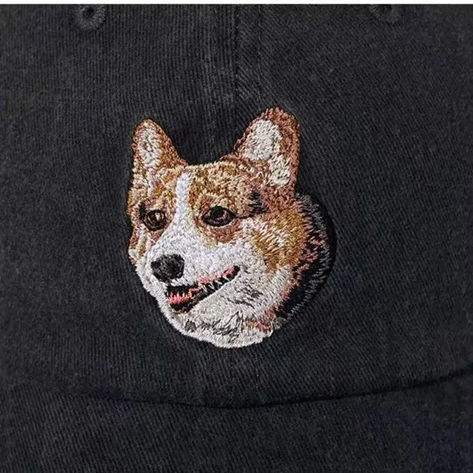 Dog Head Cowboy Hat Men's Washable Black Distressed - Image 11