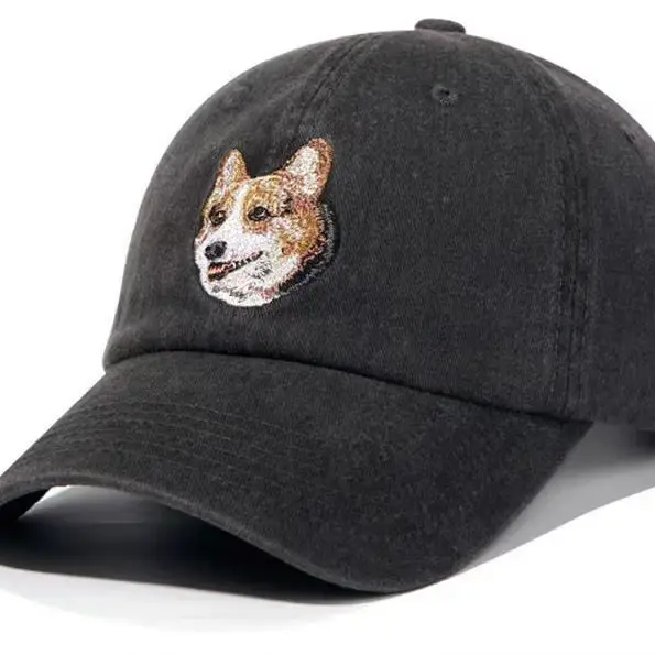 Dog Head Cowboy Hat Men's Washable Black Distressed - Image 12