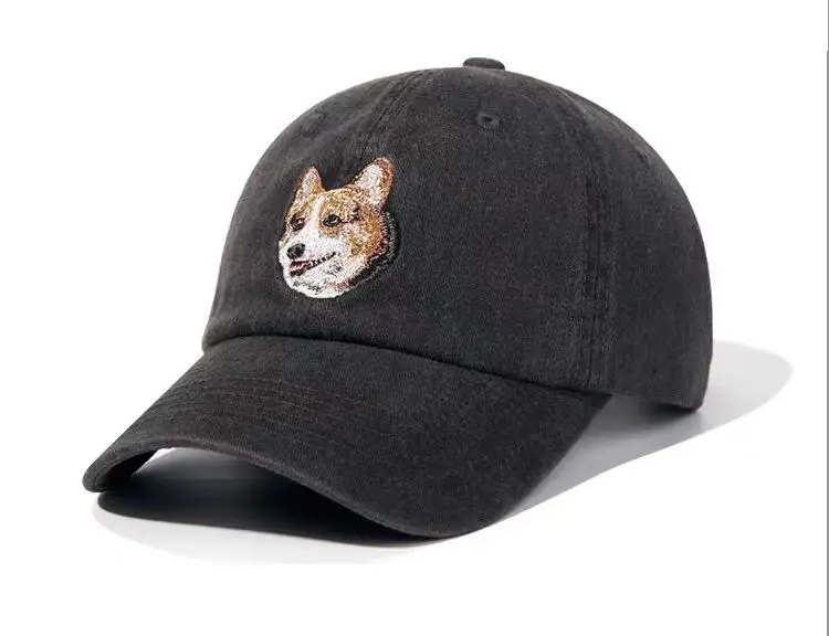 Dog Head Cowboy Hat Men's Washable Black Distressed — feature 6