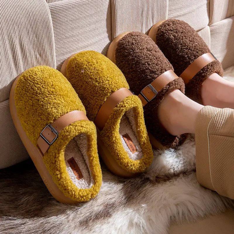 Cotton Slippers for Men, Winter 2026 New Style, Indoor Home Warm Plush Eva Sole Cotton Slippers for Women, Autumn and Winter