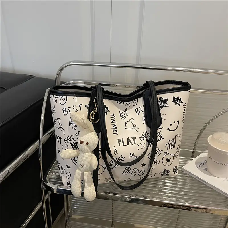 Cute Cartoon Print Shoulder Bag for Women - Image 5