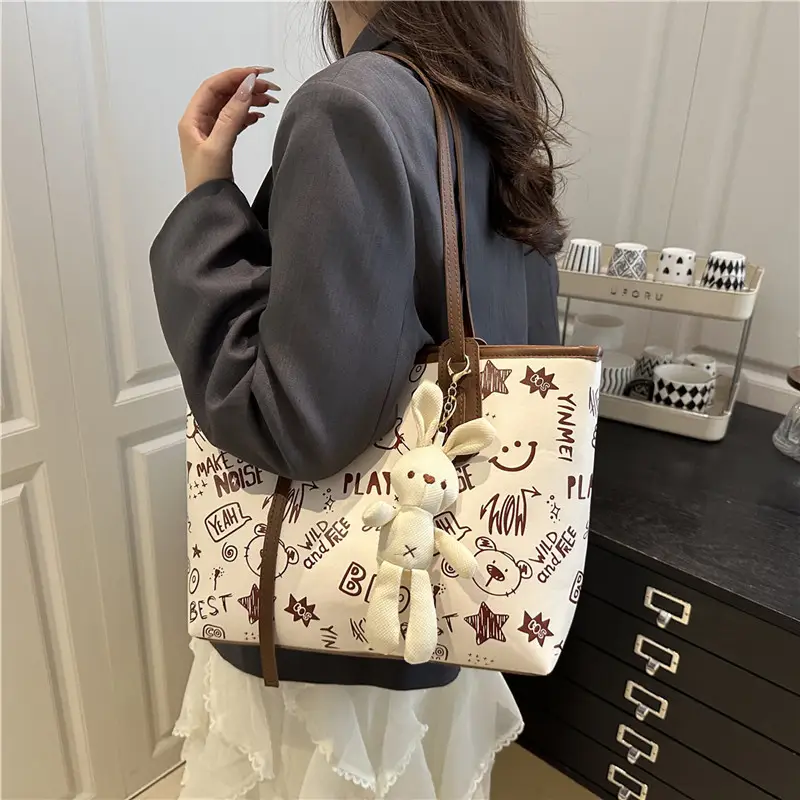 Cute Cartoon Print Shoulder Bag for Women - Image 6