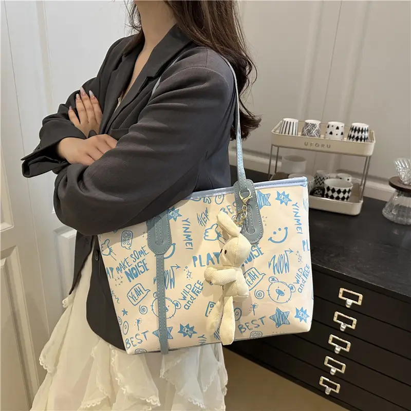Cute Cartoon Print Shoulder Bag for Women - Image 7