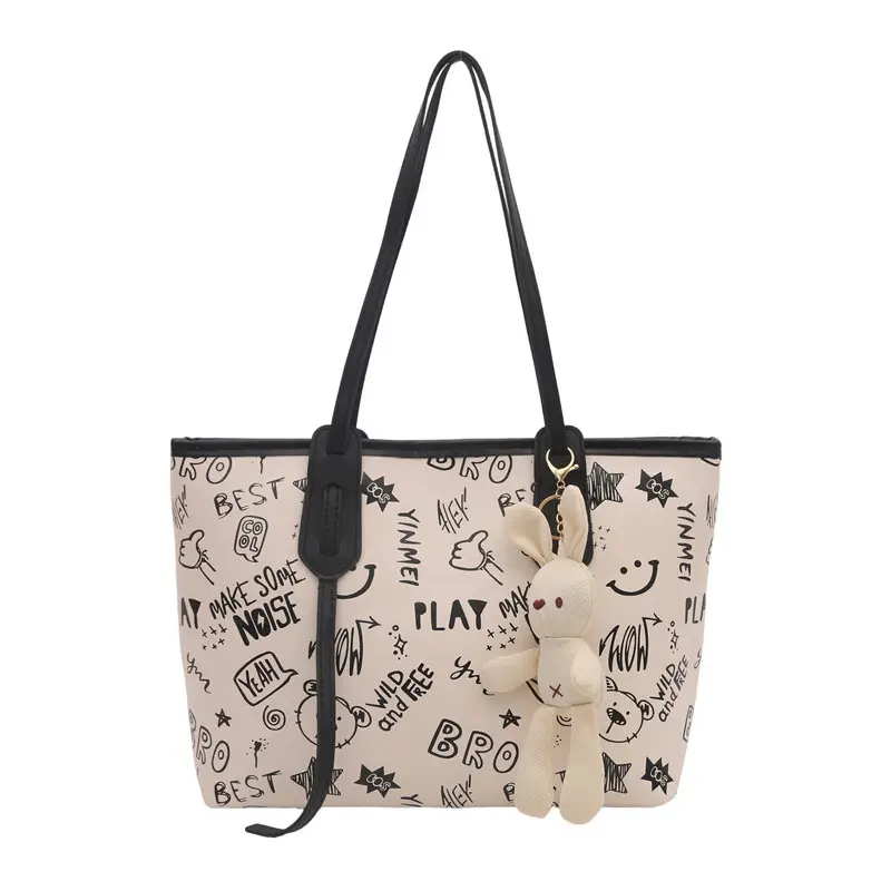 Cute Cartoon Print Shoulder Bag for Women - Image 9
